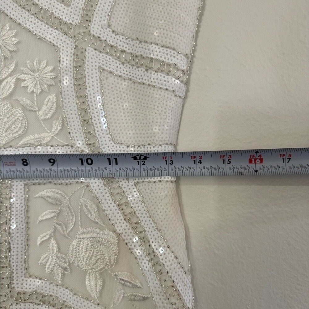 Lulus White Sequin Beaded Embroidered Bodycon Mini Dress Size‎ Small (730) - Picture 11 of 15